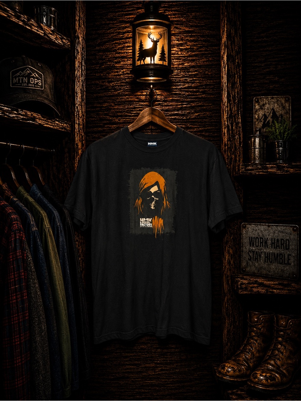 HMK Factory Sponsored Rider EUC Mens Medium T Shirt Black